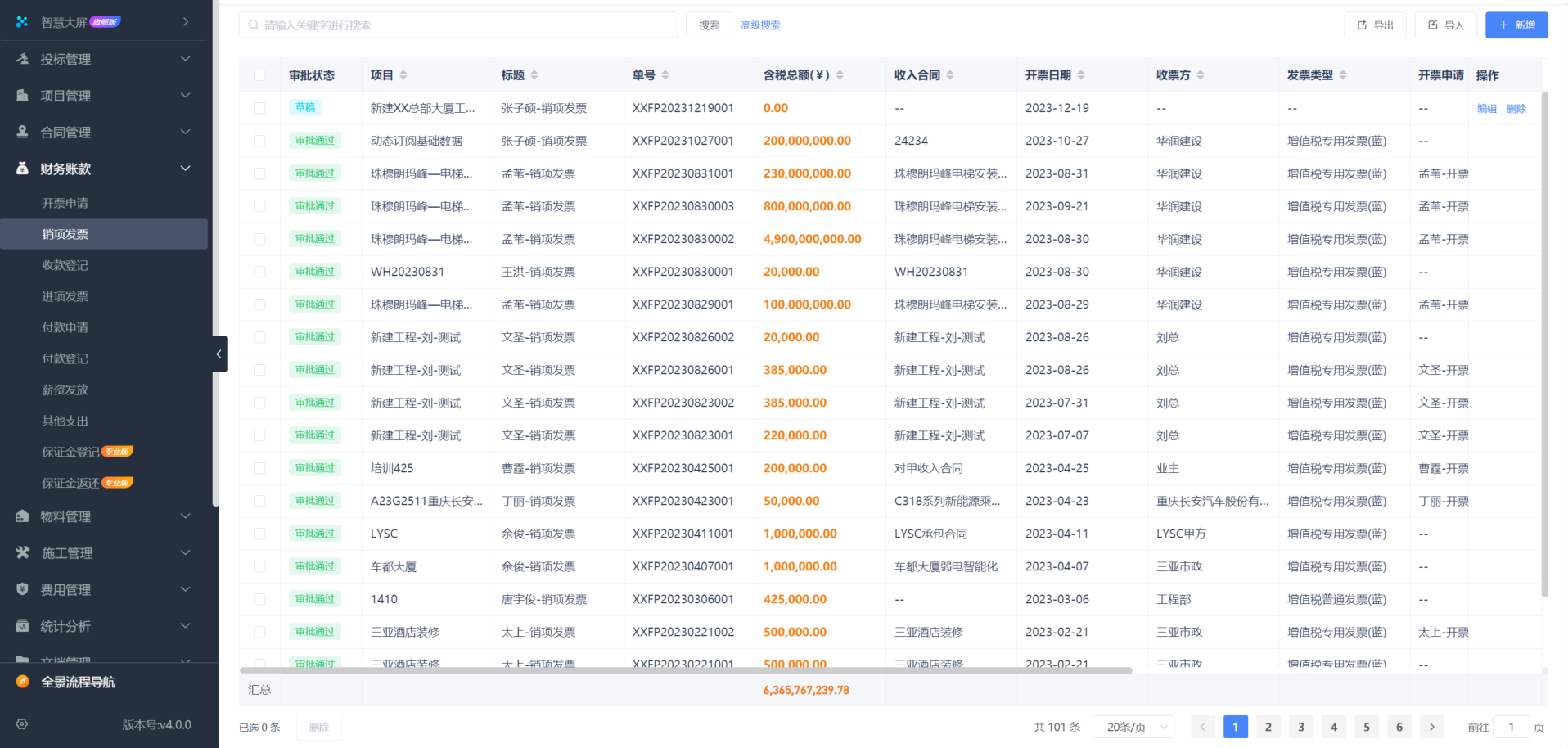 建筑工程项目施工管理软件